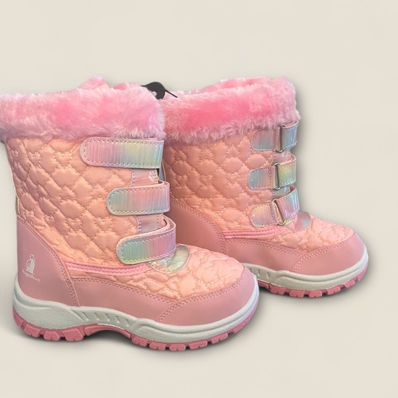 Rugged Bear Other - Rugged Bear Pink Sherpa Lined Quilted Boots - Size 11 Little Kids NWT